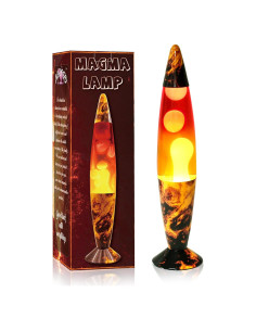 Lámpara de Magma AHCCSD 40 cm Base Volcánica Amarilla