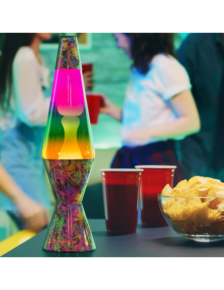 Lámpara de Lava Lava Colormax 2142, Cera Blanca y Globo Tricolor