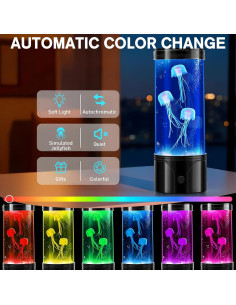 Lámpara de Medusa LED SENCU 20cm 7 Colores Luz Nocturna 2