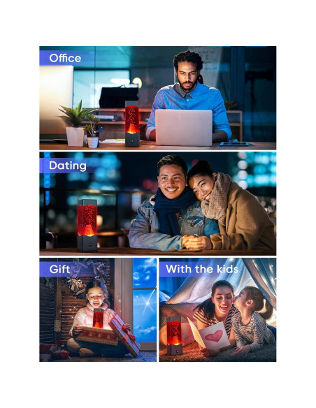 Lámpara Volcán LED SENCU, Luz Nocturna 20.3 cm