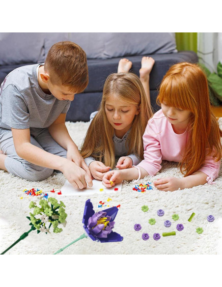 Juego de Construcción Ramo de Flores EMANNON 13 Piezas