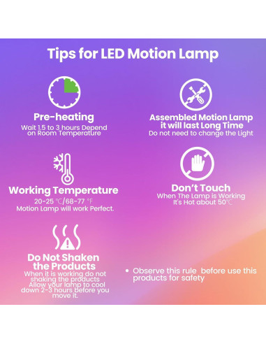 Lámpara de Movimiento LED GY 40 cm Sin Burbujas 7 Colores