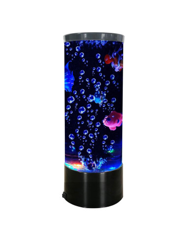 Lámpara de Lava LED Vaticas con Peces y Burbujas 28cm