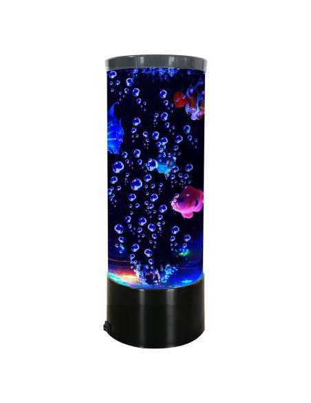 Lámpara de Lava LED Vaticas con Peces y Burbujas 28cm