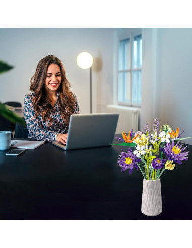 Juego de Construcción Ramo de Flores EMANNON 13 Piezas