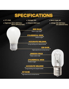 Bombillas LED Seentech 8206232A 40W para Microondas y Refrigeradores 2