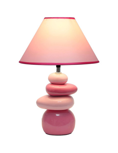 Lámpara de Mesa Cerámica Rosa Diseño Simple LT1140-PNK