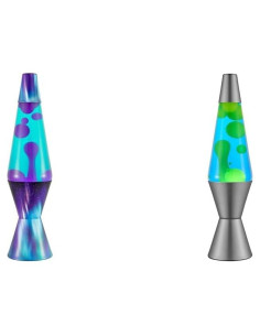 Lámpara Lava Original 14.5" Aurora Borealis Cera Púrpura