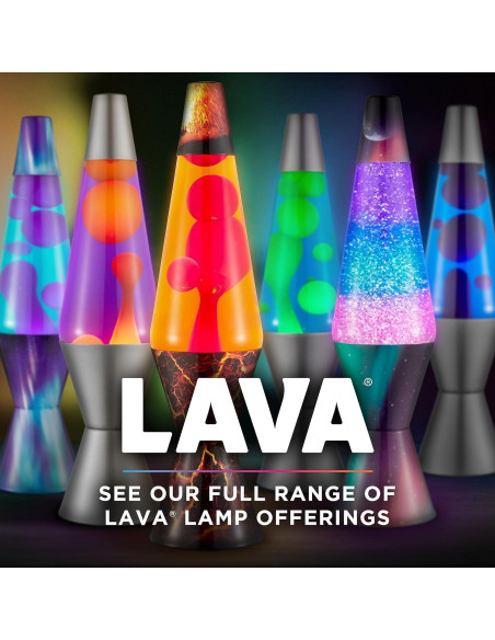 Lámpara Lava Original 14.5" Aurora Borealis Cera Púrpura