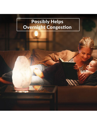 Lámpara de Sal Blanca Himalayan Glow, 15W, Hecha a Mano