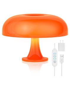 Lámpara de Hongo Naranja UEHICT con 3 Modos de Iluminación