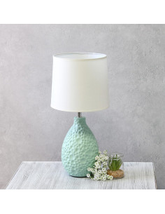 Lámpara de Mesa Simple Designs LT2003-BLU Cerámica Azul 36cm 2