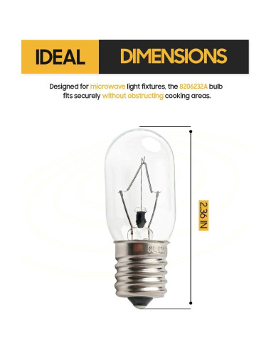 Bombilla de Microondas Seentech 40W 125V E17 - Modelo 8206232A