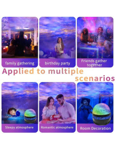 Proyector de Luces del Norte y Olas Xugenxes 14 Efectos LED 2