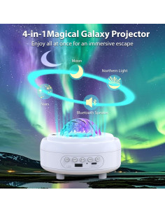 Proyector de Estrellas y Auroras HUMIIEYE DY105 con Altavoz Bluetooth 2