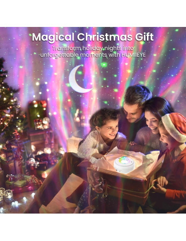 Proyector de Estrellas y Auroras HUMIIEYE DY105 con Altavoz Bluetooth