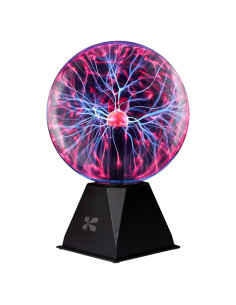 Bola de Plasma Interactiva Katzco 20 cm - Decoración LED Rosa