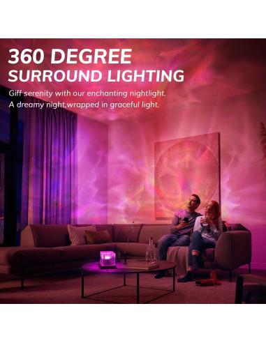 Proyector de Luz Aurora WRRLIGHT con 16 Colores y Control Remoto