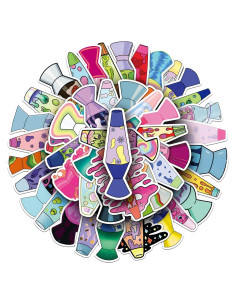 Pegatinas de Luz de Lava Famnaer - 50 Calcomanías Vinilo