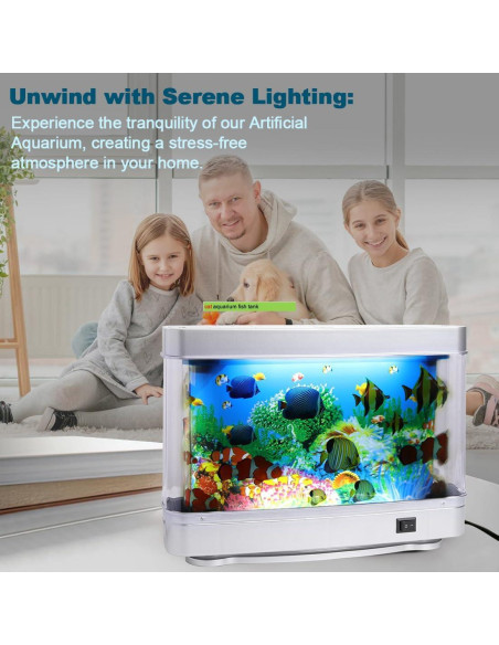 Lámpara Acuática Decorativa PTAHON 30 cm Luz Nocturna Relax