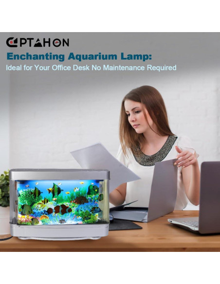 Lámpara Acuática Decorativa PTAHON 30 cm Luz Nocturna Relax