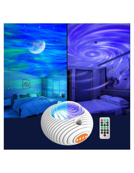 Proyector Estelar ELITUN K-1106 con 14 Colores y Ruido Blanco