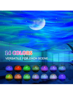 Proyector Estelar ELITUN K-1106 con 14 Colores y Ruido Blanco 2