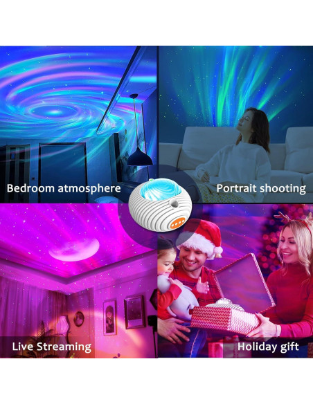 Proyector Estelar ELITUN K-1106 con 14 Colores y Ruido Blanco