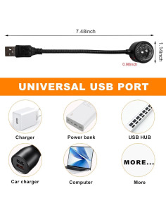 Proyector de Luz Nocturna Estrella USB Dickno 2 PCS 2