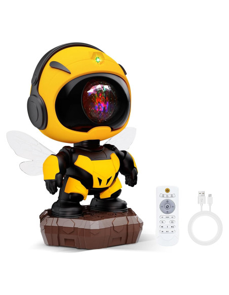 Proyector Luz Nocturna Abeja YAYZA! Astronauta LED 15x12cm Proyector Luz Nocturna Abeja YAYZA! Astronauta LED 15x12cm