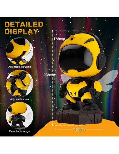 Proyector Luz Nocturna Abeja YAYZA! Astronauta LED 15x12cm