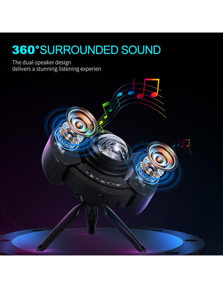 Proyector de Estrellas LUNALE BL-XK03 con Altavoz Bluetooth