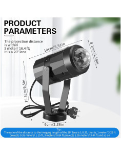 Proyector de Luz Efecto Agua LED 6 Pcs Riakrum 400 lm 2