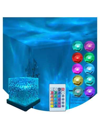 Proyector de Ondas Oceánicas Baibaiba Luz Nocturna 16 Modos