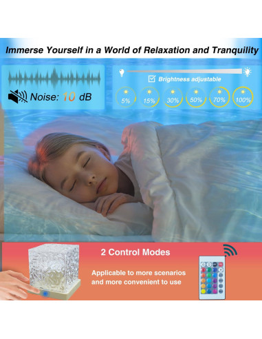 Proyector de Ondas Oceánicas Baibaiba Luz Nocturna 16 Modos