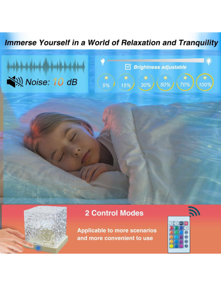 Proyector de Ondas Oceánicas Baibaiba Luz Nocturna 16 Modos