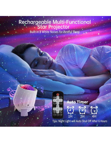 Proyector de Estrellas Recargable Twelvetooo con Bluetooth