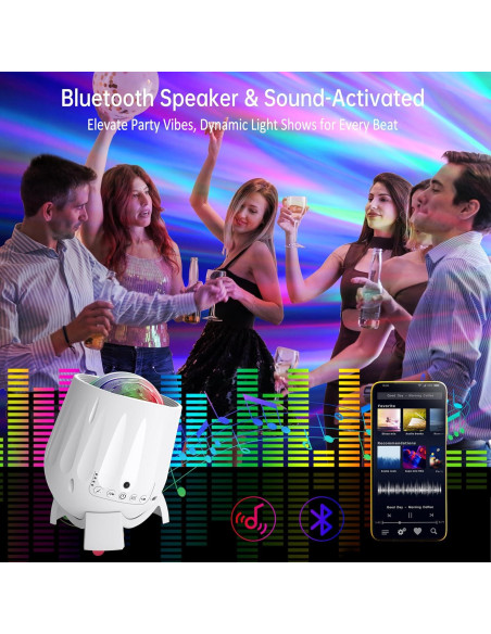 Proyector de Estrellas Recargable Twelvetooo con Bluetooth