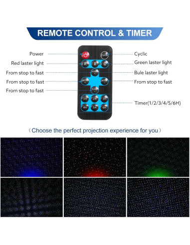 Proyector Láser RGB ZHONGSHAN SE369 para Exterior IP65