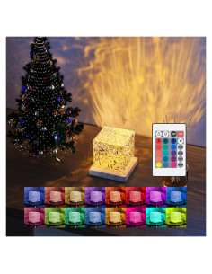 Luz Nocturna Proyector KVKVMO 16 Colores Control Remoto 11cm