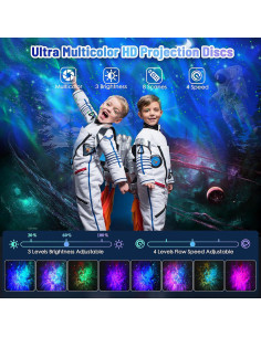 Proyector Galáctico KIMHY Astronauta Luz Nocturna 8 Colores 2