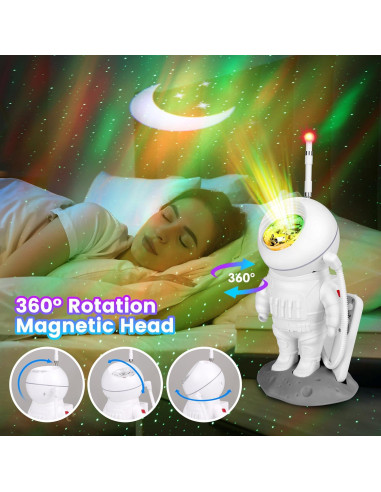 Proyector de Estrellas LBTP Astronauta LED 12 Efectos 24cm