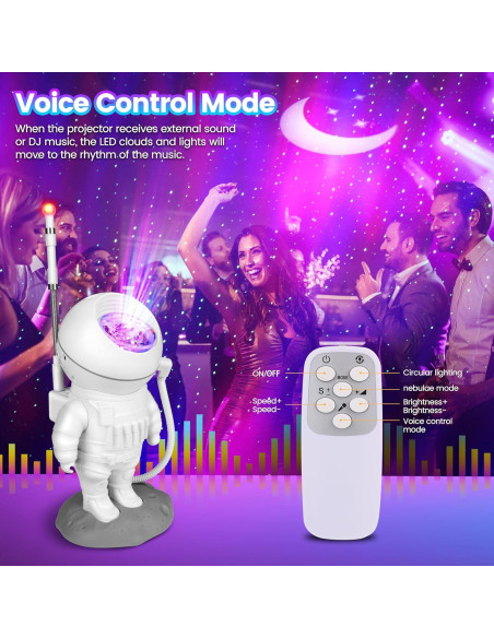 Proyector de Estrellas LBTP Astronauta LED 12 Efectos 24cm