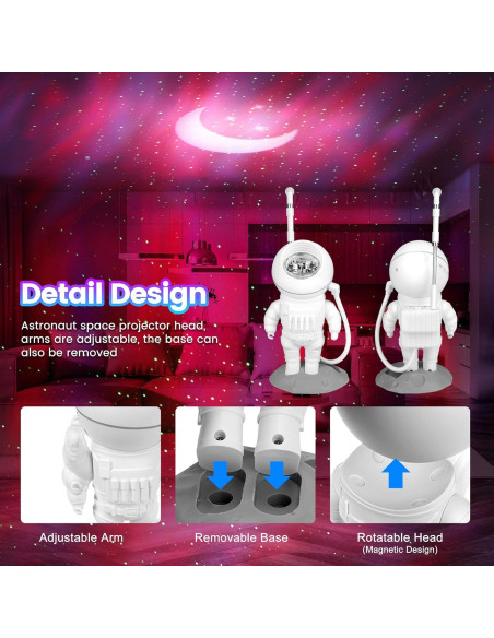 Proyector de Estrellas LBTP Astronauta LED 12 Efectos 24cm