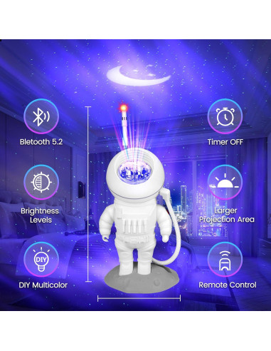 Proyector de Estrellas LBTP Astronauta LED 12 Efectos 24cm