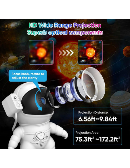 Proyector de Galaxia FlyEagle BL-HJ07 con 13 Discos HD