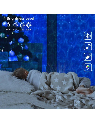 Proyector Estelar Mycket con Altavoz Bluetooth y Control Remoto