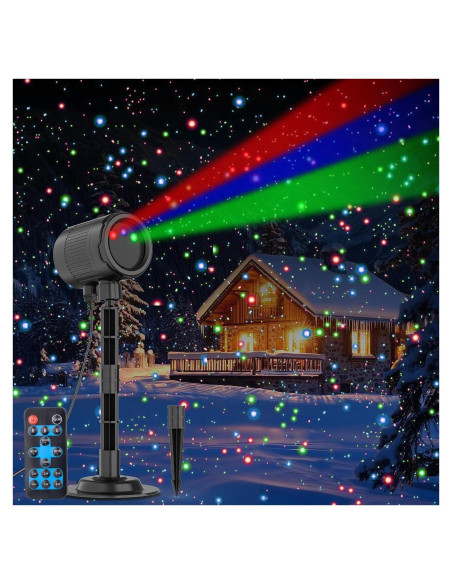 Proyector de Luces de Navidad RGB con Control Remoto - 2024-Xmas
