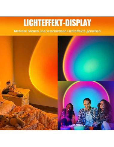Proyector de Lámpara de Atardecer Xoddi con Control Remoto 16 Colores