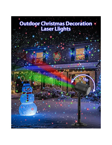 Proyector de Luces de Navidad RGB con Control Remoto - 2024-Xmas